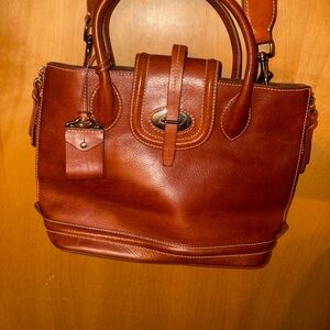 Dooney and Bourke Toscana Side Zip Satchel Crossbody Purse